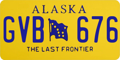 AK license plate GVB676