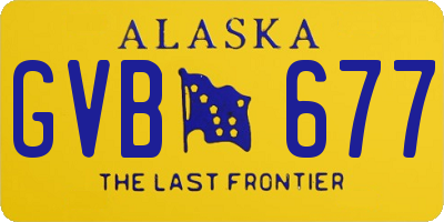 AK license plate GVB677