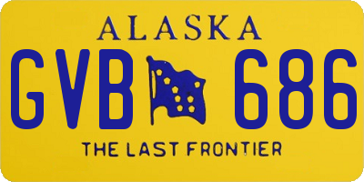 AK license plate GVB686