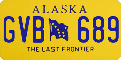 AK license plate GVB689