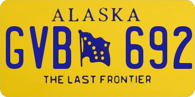 AK license plate GVB692