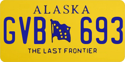 AK license plate GVB693