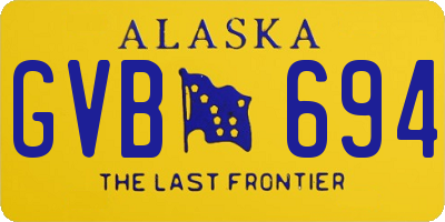 AK license plate GVB694