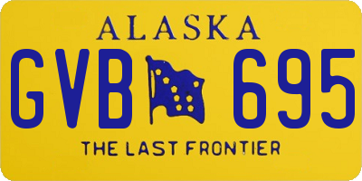 AK license plate GVB695
