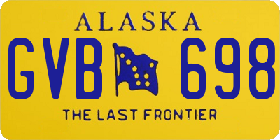 AK license plate GVB698