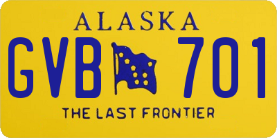 AK license plate GVB701