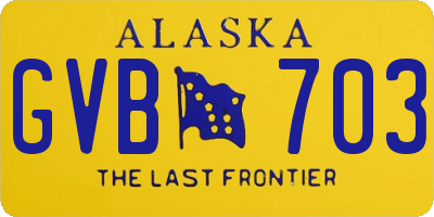 AK license plate GVB703