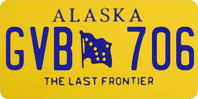 AK license plate GVB706