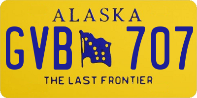 AK license plate GVB707