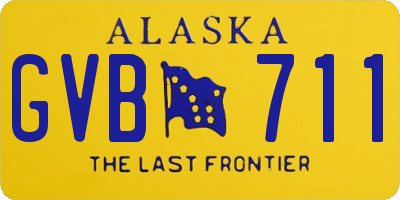 AK license plate GVB711