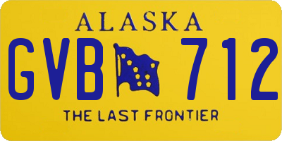 AK license plate GVB712