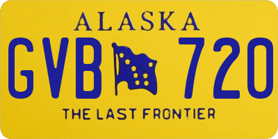 AK license plate GVB720