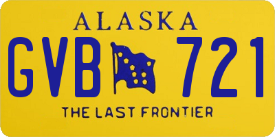 AK license plate GVB721