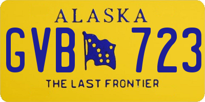 AK license plate GVB723