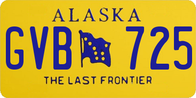 AK license plate GVB725