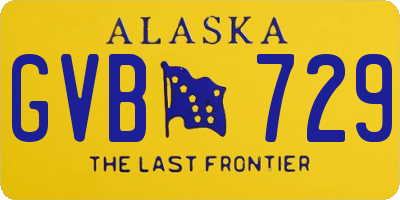 AK license plate GVB729