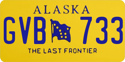 AK license plate GVB733