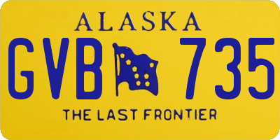 AK license plate GVB735