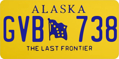 AK license plate GVB738