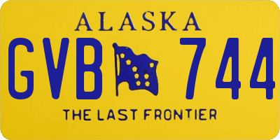 AK license plate GVB744