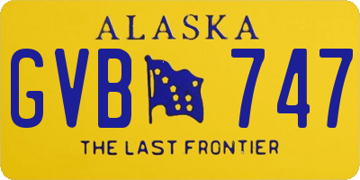 AK license plate GVB747