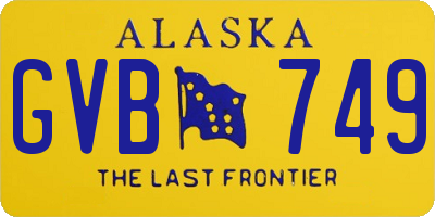 AK license plate GVB749
