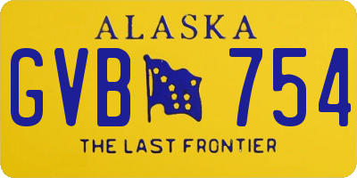 AK license plate GVB754