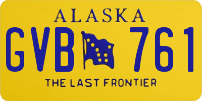 AK license plate GVB761
