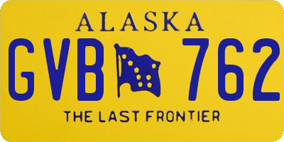 AK license plate GVB762