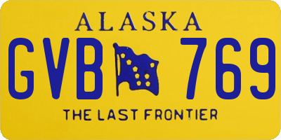 AK license plate GVB769