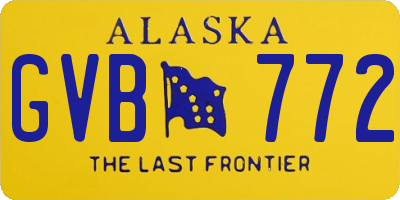 AK license plate GVB772