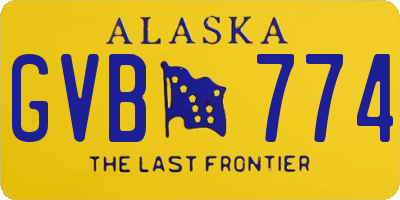 AK license plate GVB774