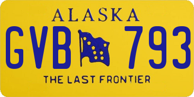 AK license plate GVB793