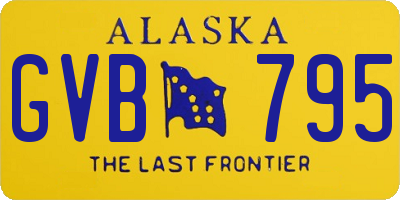 AK license plate GVB795