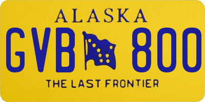 AK license plate GVB800