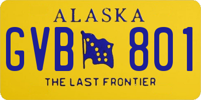 AK license plate GVB801