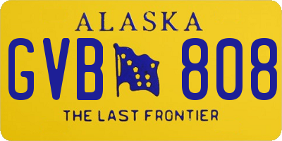 AK license plate GVB808