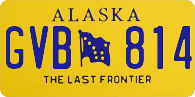 AK license plate GVB814