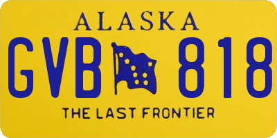 AK license plate GVB818