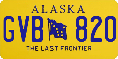 AK license plate GVB820