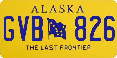 AK license plate GVB826