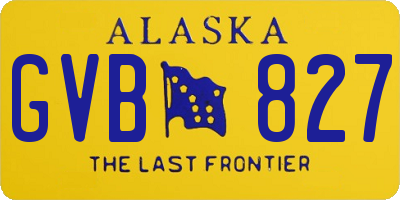 AK license plate GVB827