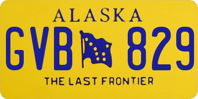 AK license plate GVB829