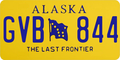 AK license plate GVB844