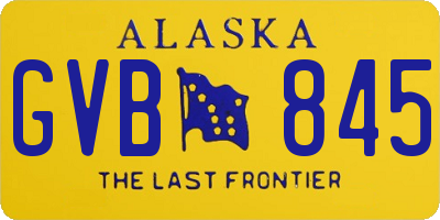 AK license plate GVB845