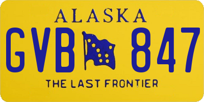 AK license plate GVB847