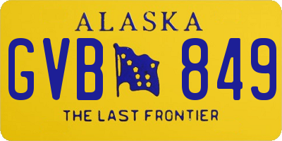 AK license plate GVB849