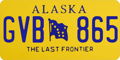AK license plate GVB865