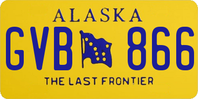 AK license plate GVB866