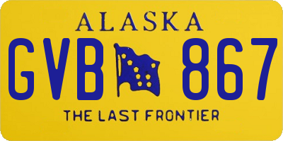 AK license plate GVB867